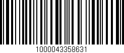 Código de barras (EAN, GTIN, SKU, ISBN): '1000043358631'
