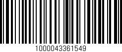 Código de barras (EAN, GTIN, SKU, ISBN): '1000043361549'