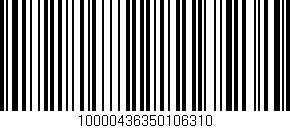 Código de barras (EAN, GTIN, SKU, ISBN): '10000436350106310'