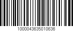 Código de barras (EAN, GTIN, SKU, ISBN): '1000043635010636'