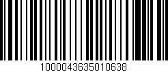 Código de barras (EAN, GTIN, SKU, ISBN): '1000043635010638'