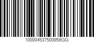 Código de barras (EAN, GTIN, SKU, ISBN): '100004537500958GG'