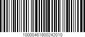 Código de barras (EAN, GTIN, SKU, ISBN): '10000461800242010'