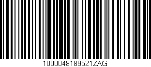 Código de barras (EAN, GTIN, SKU, ISBN): '1000048189521ZAG'