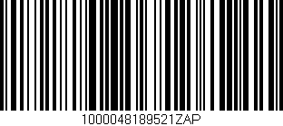 Código de barras (EAN, GTIN, SKU, ISBN): '1000048189521ZAP'