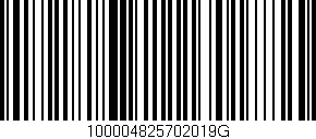 Código de barras (EAN, GTIN, SKU, ISBN): '100004825702019G'