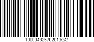 Código de barras (EAN, GTIN, SKU, ISBN): '100004825702019GG'
