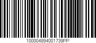 Código de barras (EAN, GTIN, SKU, ISBN): '100004894001739PP'