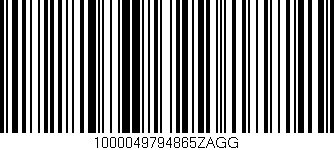 Código de barras (EAN, GTIN, SKU, ISBN): '1000049794865ZAGG'