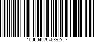 Código de barras (EAN, GTIN, SKU, ISBN): '1000049794865ZAP'