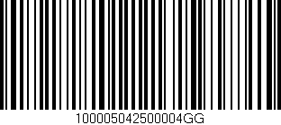 Código de barras (EAN, GTIN, SKU, ISBN): '100005042500004GG'