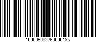 Código de barras (EAN, GTIN, SKU, ISBN): '100005083760000GG'