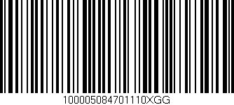 Código de barras (EAN, GTIN, SKU, ISBN): '100005084701110XGG'