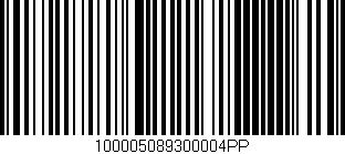 Código de barras (EAN, GTIN, SKU, ISBN): '100005089300004PP'