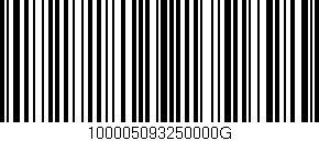 Código de barras (EAN, GTIN, SKU, ISBN): '100005093250000G'