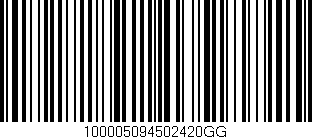 Código de barras (EAN, GTIN, SKU, ISBN): '100005094502420GG'