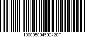 Código de barras (EAN, GTIN, SKU, ISBN): '100005094502420P'