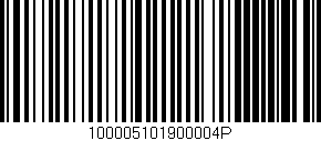 Código de barras (EAN, GTIN, SKU, ISBN): '100005101900004P'