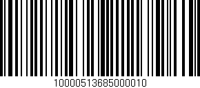 Código de barras (EAN, GTIN, SKU, ISBN): '10000513685000010'