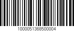 Código de barras (EAN, GTIN, SKU, ISBN): '1000051368500004'