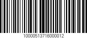 Código de barras (EAN, GTIN, SKU, ISBN): '10000513716000012'