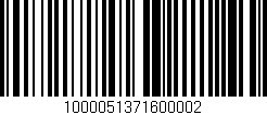 Código de barras (EAN, GTIN, SKU, ISBN): '1000051371600002'