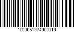 Código de barras (EAN, GTIN, SKU, ISBN): '1000051374000013'