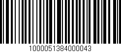 Código de barras (EAN, GTIN, SKU, ISBN): '1000051384000043'