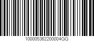 Código de barras (EAN, GTIN, SKU, ISBN): '100005362200004GG'