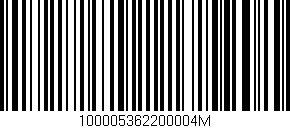 Código de barras (EAN, GTIN, SKU, ISBN): '100005362200004M'