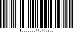 Código de barras (EAN, GTIN, SKU, ISBN): '10000536410116236'