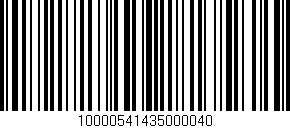 Código de barras (EAN, GTIN, SKU, ISBN): '10000541435000040'