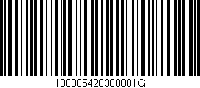 Código de barras (EAN, GTIN, SKU, ISBN): '100005420300001G'