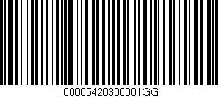 Código de barras (EAN, GTIN, SKU, ISBN): '100005420300001GG'