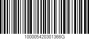 Código de barras (EAN, GTIN, SKU, ISBN): '100005420301366G'