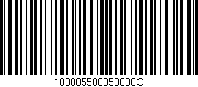 Código de barras (EAN, GTIN, SKU, ISBN): '100005580350000G'