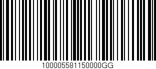 Código de barras (EAN, GTIN, SKU, ISBN): '100005581150000GG'