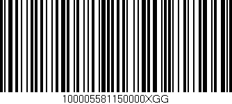 Código de barras (EAN, GTIN, SKU, ISBN): '100005581150000XGG'