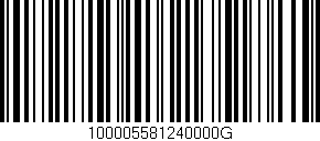 Código de barras (EAN, GTIN, SKU, ISBN): '100005581240000G'