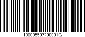 Código de barras (EAN, GTIN, SKU, ISBN): '100005587700001G'