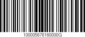 Código de barras (EAN, GTIN, SKU, ISBN): '100005678160000G'
