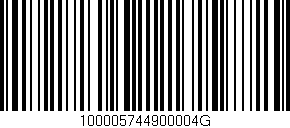 Código de barras (EAN, GTIN, SKU, ISBN): '100005744900004G'