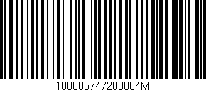 Código de barras (EAN, GTIN, SKU, ISBN): '100005747200004M'