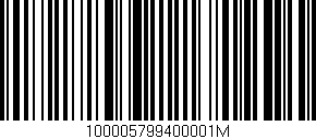 Código de barras (EAN, GTIN, SKU, ISBN): '100005799400001M'