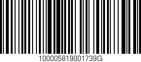 Código de barras (EAN, GTIN, SKU, ISBN): '100005819001739G'