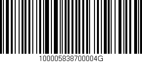 Código de barras (EAN, GTIN, SKU, ISBN): '100005838700004G'
