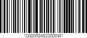 Código de barras (EAN, GTIN, SKU, ISBN): '100005849200004P'