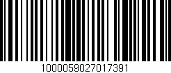 Código de barras (EAN, GTIN, SKU, ISBN): '1000059027017391'