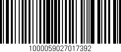 Código de barras (EAN, GTIN, SKU, ISBN): '1000059027017392'