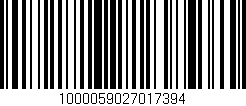Código de barras (EAN, GTIN, SKU, ISBN): '1000059027017394'